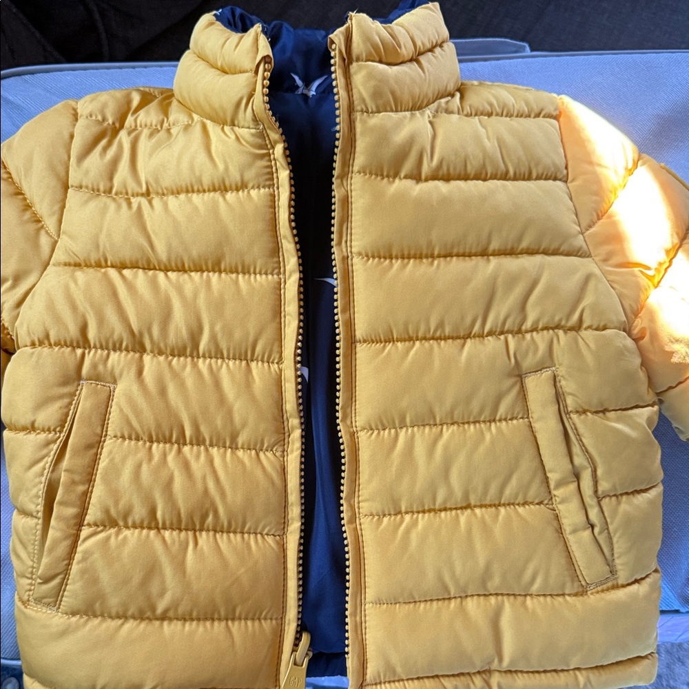 GAP Kids Yellow reversible Puffer Jacket